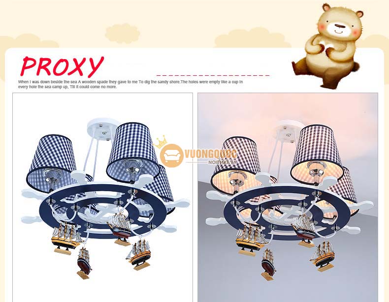 Đèn chùm trẻ em nghệ thuật UHS131-7